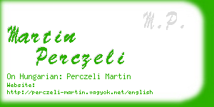 martin perczeli business card